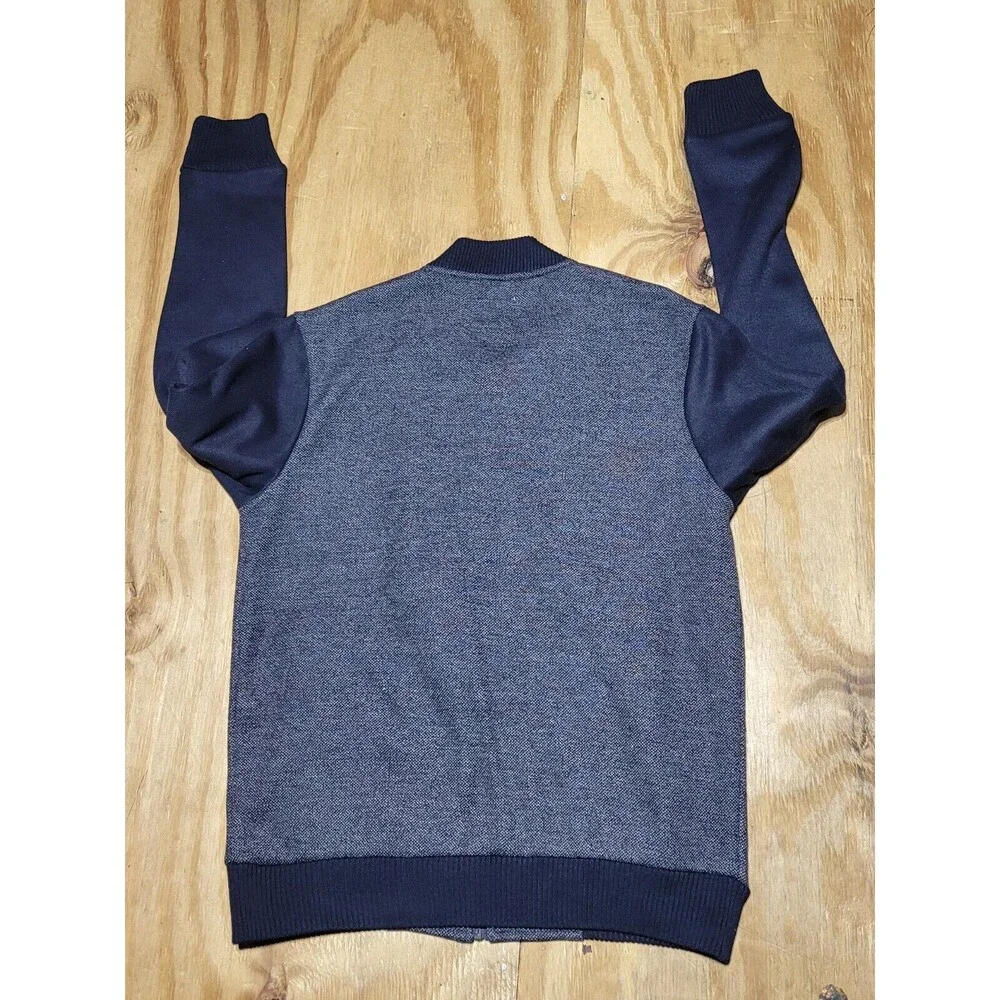 Boston Traders Men's Fleece Lined Full Zip Jacket Medium Navy Blue @F1